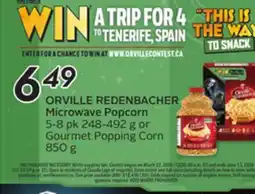 Sobeys ORVILLE REDENBACHER Microwave Popcorn offer
