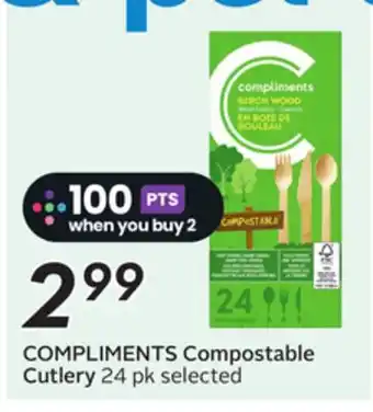 Sobeys COMPLIMENTS Compostable Cutlery offer