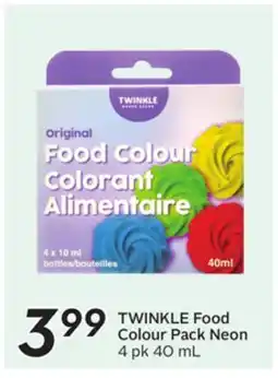 Sobeys TWINKLE Food Colour Pack Neon offer