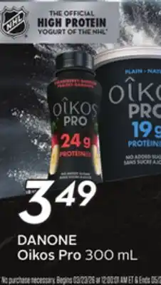 Sobeys DANONE Oikos Pro offer