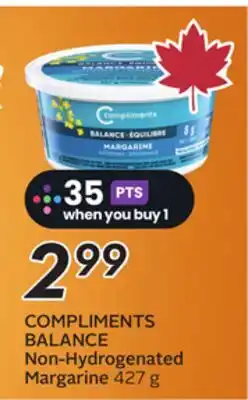 Sobeys COMPLIMENTS BALANCE Non Hydrogenated Margarine offer