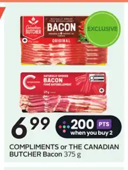 Sobeys COMPLIMENTS or THE CANADIAN BUTCHER Bacon offer
