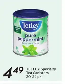 Sobeys TETLEY Specialty Tea Canisters offer