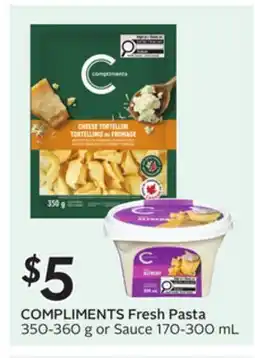 Sobeys COMPLIMENTS Fresh Pasta offer
