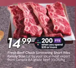 Sobeys Fresh Beef Chuck Simmering Short Ribs offer