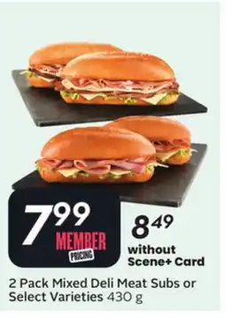 Sobeys 2 Pack Mixed Deli Meat Subs Select Varieties offer