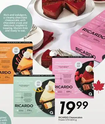 Sobeys RICARDO Cheesecakes offer