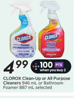 Sobeys CLOROX Clean-Up or All Purpose Cleaners offer
