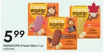 Sobeys NANAPOPS! Frozen Bars offer