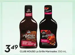 Sobeys CLUB HOUSE La Grille Marinades offer