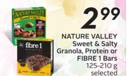 Sobeys NATURE VALLEY Sweet & Salty Granola, Protein or FIBRE 1 Bars offer