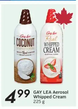Sobeys GAY LEA Aerosol Whipped Cream offer