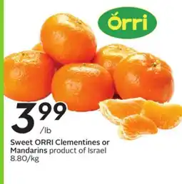 Sobeys Sweet ORRI Clementines or Mandarins offer