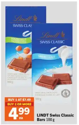 Foodland LINDT Swiss Classic Bars offer
