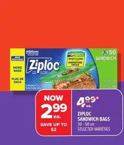 Metro ZIPLOC SANDWICH BAGS offer
