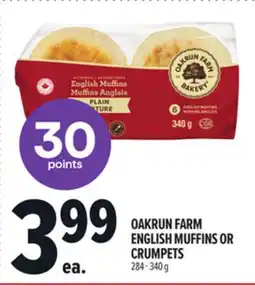 Metro OAKRUN FARM ENGLISH MUFFINS OR CRUMPETS offer