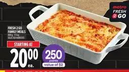 Metro FRESH 2 GO FAMILY MEALS offer