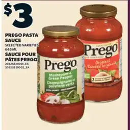 Valu-mart SAUCE POUR PATES PREGO offer