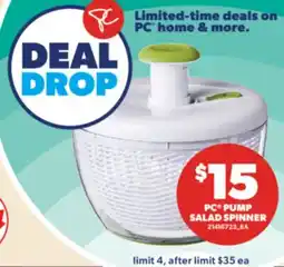Valu-mart PC PUMP SALAD SPINNER offer