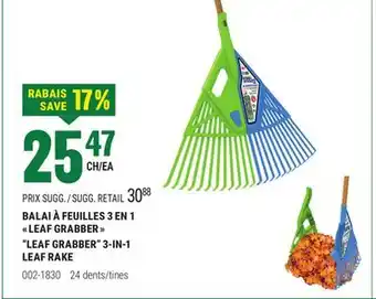 BMR BALAI À FEUILLES 3 EN 1  LEAF GRABBER  offer