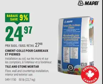 BMR CIMENT-COLLE POUR CARREAUX ET PIERRES offer