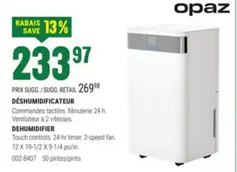 BMR DÉSHUMIDIFICATEUR offer