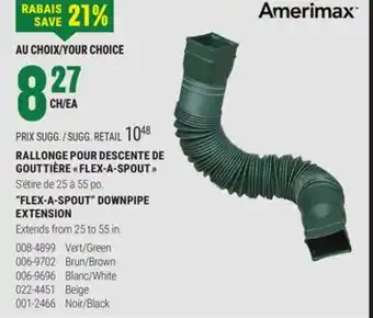 BMR RALLONGE POUR DESCENTE DE GOUTTIÈRE FLEX-A-SPOUT offer