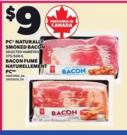 Independent Grocer PC NATURALLY SMOKED BACON, 375/500 G offer