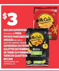 Independent Grocer MCCAIN SUPERFRIES 454-650 G OR FRIES, POTATO PANCAKES OR WEDGES 600-800 G offer