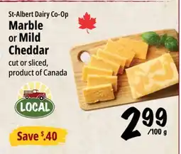 Farm Boy St-Albert Dairy Co-Op Marble or Mild Cheddar offer
