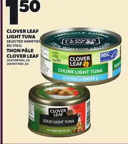 Independent Grocer CLOVER LEAF LIGHT TUNA, 85/170 G offer
