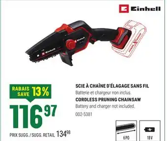 BMR SCIE À CHAÎNE D'ÉLAGAGE SANS FIL offer