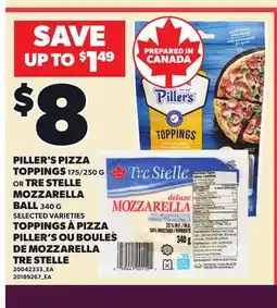 Independent Grocer PILLER'S PIZZA TOPPINGS 175/250 G OR MOZZARELLA BALL offer