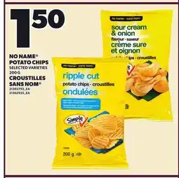 Independent Grocer NO NAME POTATO CHIPS offer