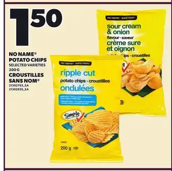 Independent Grocer NO NAME POTATO CHIPS offer