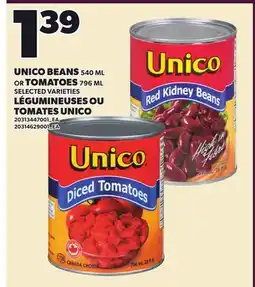 Independent Grocer UNICO BEANS, 540 mL or TOMATOES, 796 mL offer