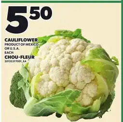 Independent Grocer CAULIFLOWER, EACH offer