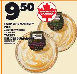 Independent Grocer FARMER'S MARKET PIES, 580 G-1 KG or TARTES DÉLICES DU MARCHE offer