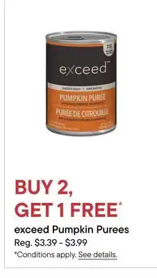 Petvalu exceed Pumpkin Purees offer