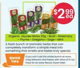 Healthy Planet Organic Jaycee, Basil, Rosemary, Thyme, Oregano, Sage, Mint offer