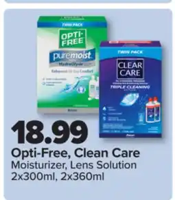 PharmaChoice Opti-Free, Clean Care Moisturizer, Lens Solution, 2x300ml, 2x360ml offer