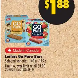 No Frills LECLERC GO PURE BARS, 140 g - 175 g offer