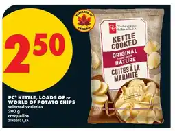 No Frills PC KETTLE, LOADS OF or WORLD OF POTATO CHIPS offer
