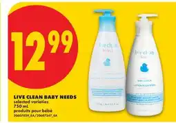 No Frills LIVE CLEAN BABY NEEDS offer