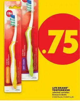 No Frills LIFE BRAND TOOTHBRUSH offer