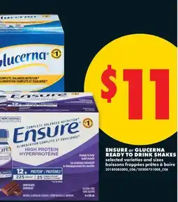No Frills ENSURE or GLUCERNA READY TO DRINK SHAKES offer