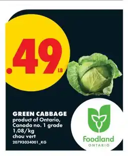 No Frills GREEN CABBAGE offer