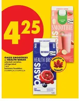 No Frills OASIS SMOOTHIES or HEALTH-BREAK offer