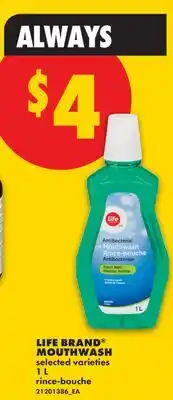 No Frills LIFE BRAND MOUTHWASH offer