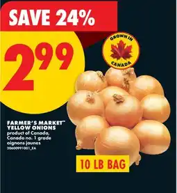 No Frills FARMER'S MARKET YELLOW ONIONS, 10 LB BAG offer